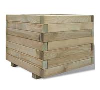 Lit Surélevé 50x50x40 Cm Bois Carré Vidaxl Vidaxl Vert