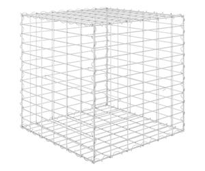 vidaXL Lit surélevé Cube à Gabion Fil d'acier 60x60x60 cm