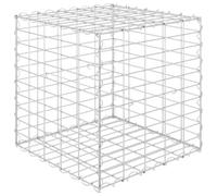 vidaXL Lit Surélevé Cube à Gabion Jardinière Surélevée de Fleurs Plantes Panier à Pierres Jardin Terrasse Extérieur Fil d'Acier 50x50x50 cm