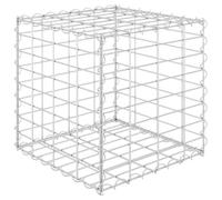 vidaXL Lit Surélevé Cube à Gabion Jardinière Surélevée de Fleurs Plantes Panier à Pierres Jardin Terrasse Extérieur Fil d'acier 40x40x40 cm