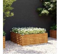 vidaXL Lit surélevé de jardin Jardinière d'extérieur 100×100×36 cm Acier Corten