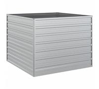 Vidaxl Lit Surélevé De Jardin 100x100x77 Cm Acier Galvanisé Argenté