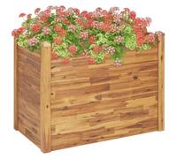 Bois d'Acacia Solide Lit Surélevé 60x60x44 cm Jardinière Pot à Fleurs vidaXL