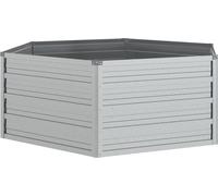 vidaXL Lit surélevé de jardin 129x45 cm Acier galvanisé argenté