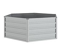 vidaXL Lit surélevé de Jardin 129x45 cm Acier galvanisé Argenté