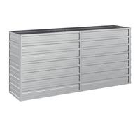 Vidaxl Lit Surélevé De Jardin 160x40x77 Cm Acier Galvanisé Argenté