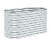 vidaXL Lit surélevé 160x80x81 cm Acier galvanisé argenté Jardinière