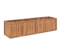 vidaXL Lit surélevé de jardin 200x50x50 cm Bois de teck solide