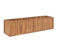 vidaXL Lit surélevé de jardin 200x50x50 cm Bois de teck solide Marron G