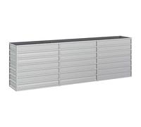 vidaXL Lit surélevé de jardin 240×40×77 cm - Acier galvanisé argenté