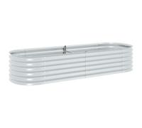 vidaXL Lit surélevé de Jardin 240x80x44 cm Acier galvanisé Argenté