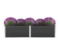 Vidaxl Lit Surélevé De Jardin 250x100x54 Cm Wpc Gris Gris