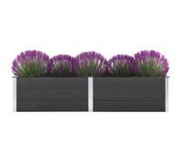 Vidaxl Lit Surélevé De Jardin 250x50x54 Cm Wpc Gris Gris