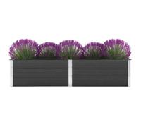 Vidaxl Lit Surélevé De Jardin 250x50x54 Cm Wpc Gris Gris