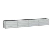 vidaXL Lit surélevé de jardin 320 x 40 x 45 cm – Acier galvanisé argenté