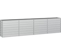 vidaXL Lit surélevé de jardin 320x40x77 cm Acier galvanisé argenté
