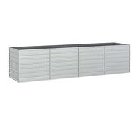 vidaXL Jardinière surélevée de jardin 320x80x77 cm Acier galvanisé Argenté