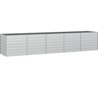 Lit surélevé de jardin 400x80x77 cm Acier galvanisé Argenté