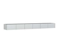 vidaXL Lit surélevé de Jardin 480x80x45 cm Acier galvanisé Argenté