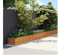 vidaXL Lit surélevé de jardin Bac à plantes 770×50×36 cm Acier Corten