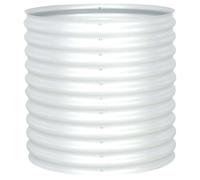 Vidaxl Lit Surélevé De Jardin 80x80x81 Cm Acier Galvanisé Argenté