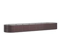 vidaXL Lit surélevé de Jardin Acier Enduit de Poudre Marron