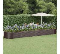 Lit surélevé de jardin Acier enduit de poudre marron319120