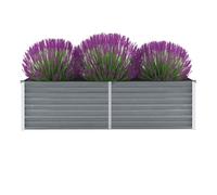 vidaXL Lit surélevé de jardin Acier galvanisé 160x40x45 cm Gris