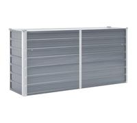 vidaXL Lit surélevé de jardin en acier galvanisé 160 x 40 x 77 cm Gris