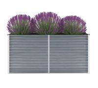 vidaXL Lit surélevé de jardin Acier galvanisé 160x40x77 cm Gris