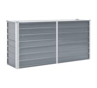 Vidaxl Lit Surélevé De Jardin Acier Galvanisé 160x40x77 Cm Gris Gris