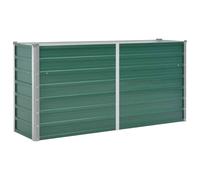 Vidaxl Lit Surélevé De Jardin Acier Galvanisé 160x40x77 Cm Vert Vert