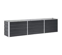 vidaXL Lit surélevé de Jardin Acier galvanisé 240x40x45 cm Anthracite