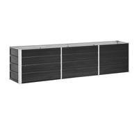 vidaXL Lit surélevé de jardin Acier galvanisé 240 x 40 x 45 cm Anthracite