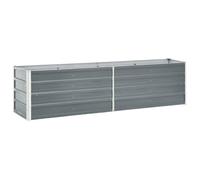 vidaXL Lit surélevé de jardin Acier galvanisé 240x40x45 cm Gris