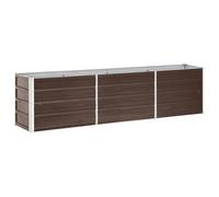 vidaXL Lit surélevé de jardin Acier galvanisé 240x40x45 cm Marron