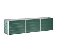 vidaXL Lit surélevé de Jardin Acier galvanisé 240x40x45 cm Vert