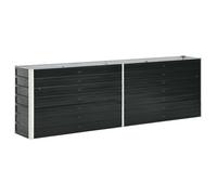 vidaXL Lit surélevé de jardin Acier galvanisé 240x40x77 cm Anthracite
