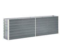 vidaXL Lit surélevé de jardin Acier galvanisé 240x40x77 cm Gris
