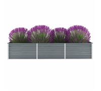 vidaXL Lit surélevé de jardin Acier galvanisé 240x80x45 cm Gris 44842