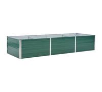 vidaXL Lit surélevé de jardin en acier galvanisé 240 x 80 x 45 cm Vert
