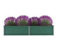 vidaXL Lit surélevé de jardin Acier galvanisé 240x80x45 cm Vert Vert G