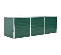 vidaXL Lit surélevé de Jardin Acier galvanisé 240x80x77 cm Vert
