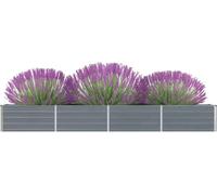 vidaXL Lit surélevé de jardin Acier galvanisé 320×40×45 cm Gris
