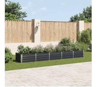 vidaXL Lit surélevé de jardin Acier galvanisé 400x80x45 cm Anthracite
