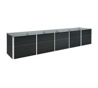 Vidaxl Lit Surélevé De Jardin Acier Galvanisé 400x80x45 Cm Anthracite