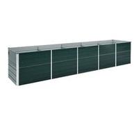 vidaXL Lit surélevé de jardin Acier galvanisé 400x80x77 cm Vert