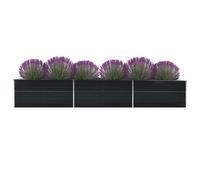 vidaXL Lit surélevé de jardin Acier galvanisé 480x80x45 cm Anthracite 47067