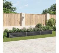 vidaXL Lit surélevé de jardin Acier galvanisé 480x80x45 cm Anthracite 47067
