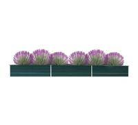 Vidaxl Lit Surélevé De Jardin Acier Galvanisé 480x80x45 Cm Vert 47065 Multicolore